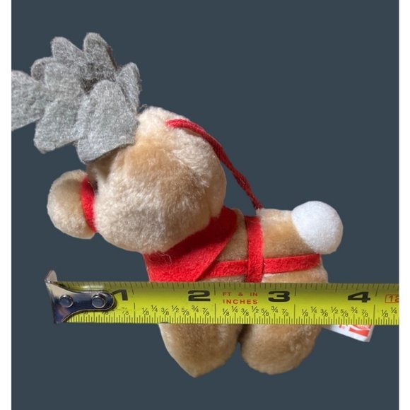 McDonalds Coca Cola Plush Reindeer Christmas Tree Ornament Vintage 1985 - Picture 9 of 10